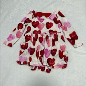 Little Sleepies Candy Cuties Bow Back Dress 0-3M Bamboo EUC